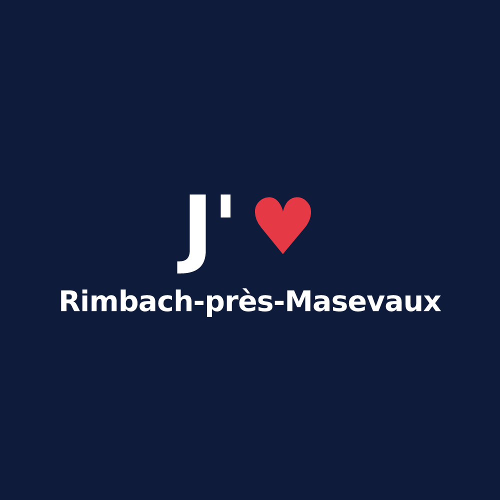T-shirt personnalisé Rimbach-près-Masevaux — design J'aime Rimbach-près-Masevaux