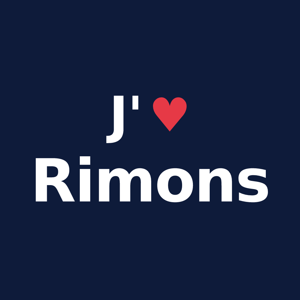 T-shirt personnalisé Rimons — design J'aime Rimons