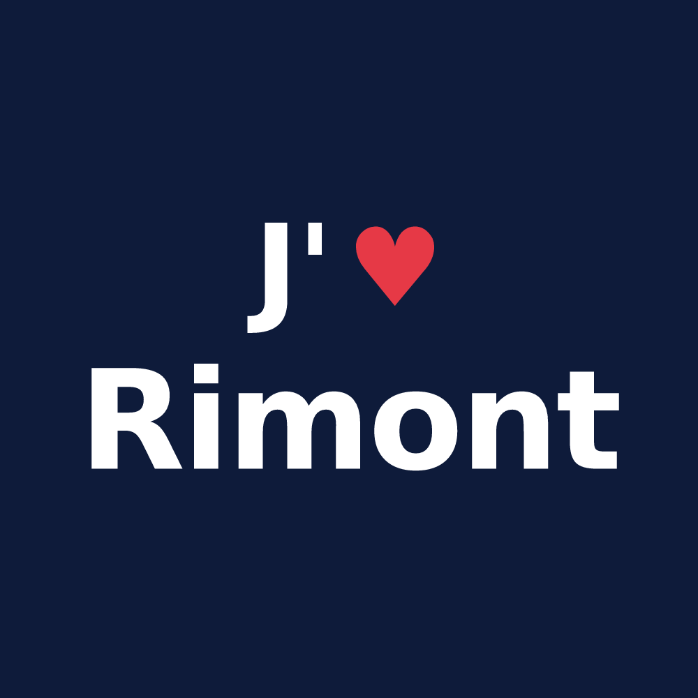 T-shirt personnalisé Rimont — design J'aime Rimont