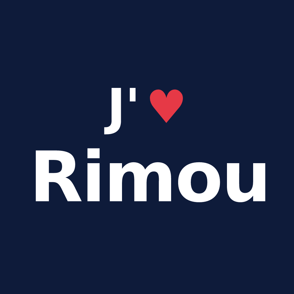 T-shirt personnalisé Rimou — design J'aime Rimou
