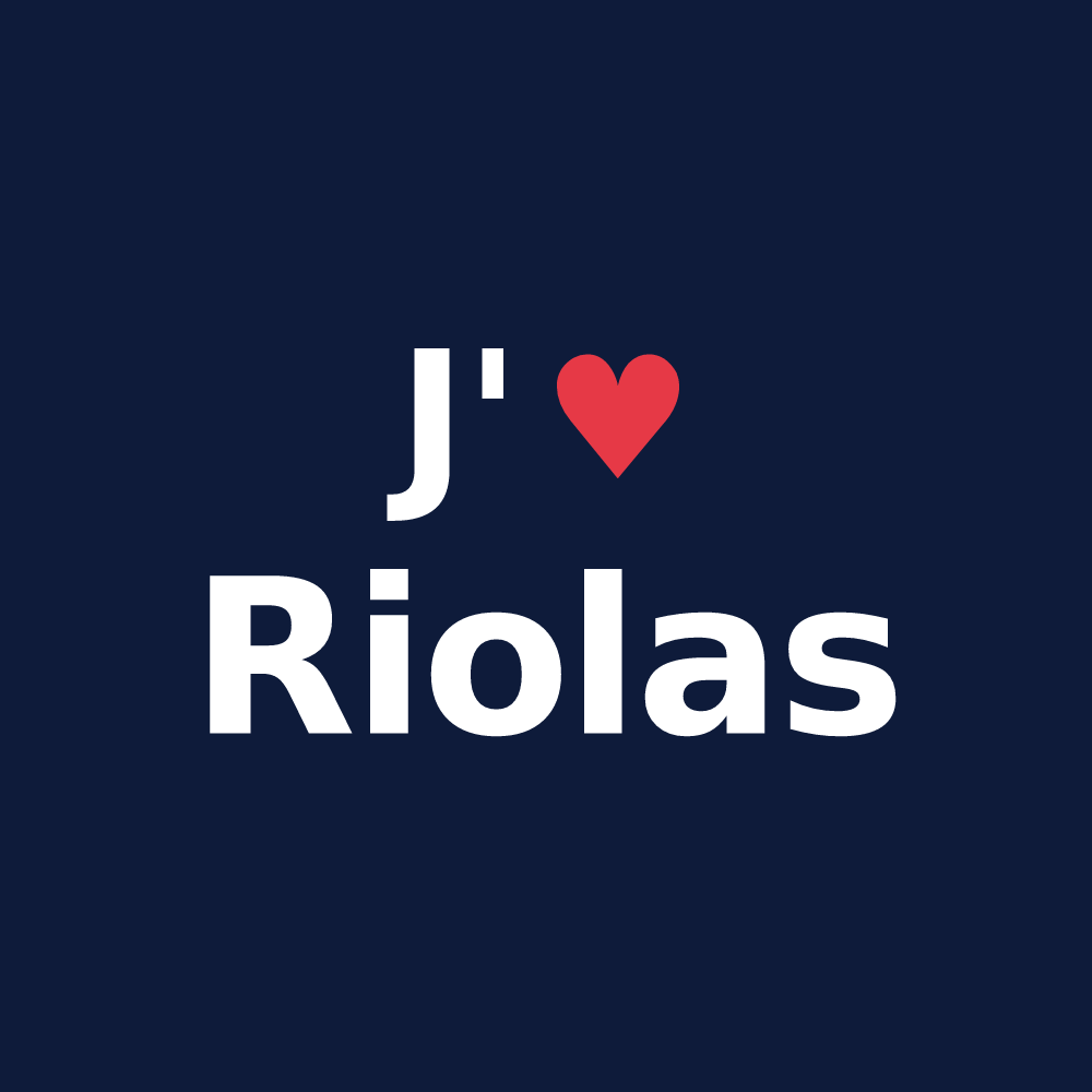 T-shirt personnalisé Riolas — design J'aime Riolas
