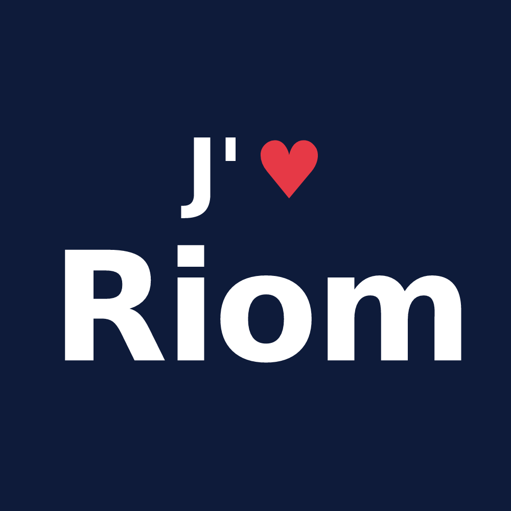 T-shirt personnalisé Riom — design J'aime Riom