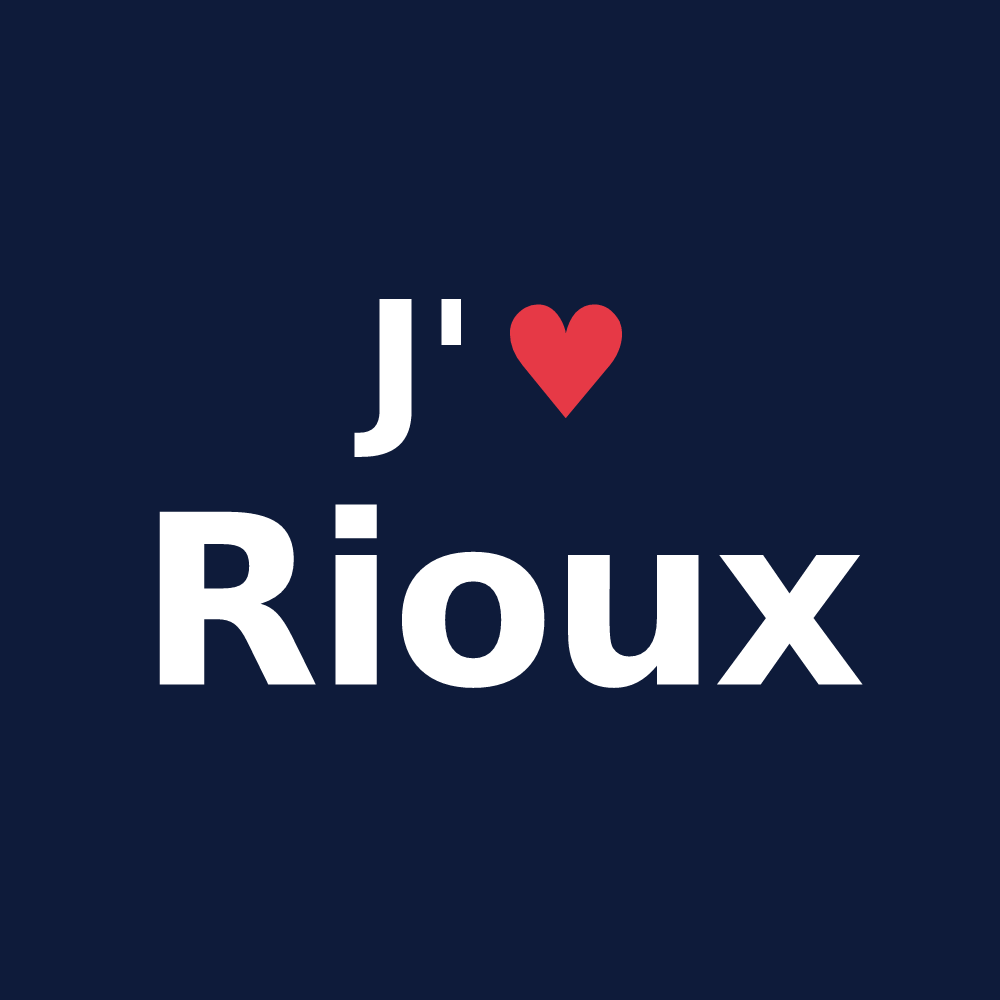 T-shirt personnalisé Rioux — design J'aime Rioux