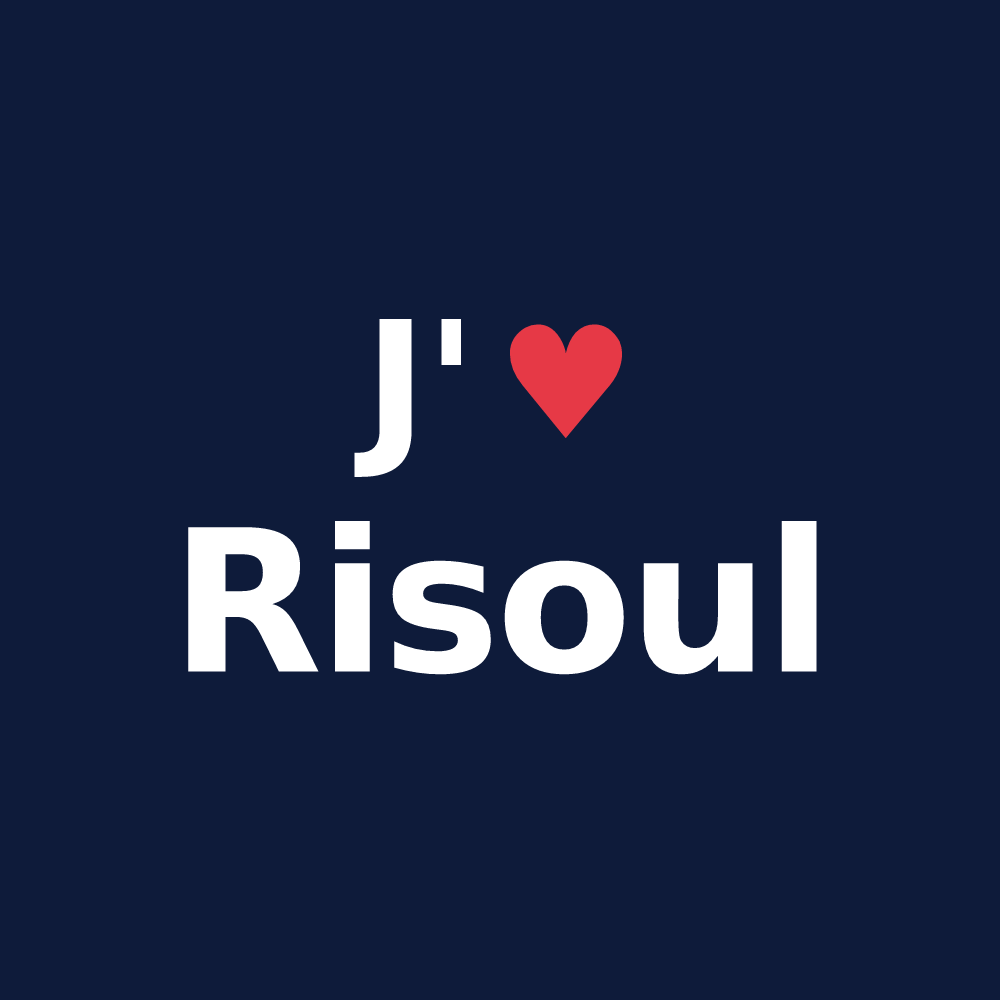T-shirt personnalisé Risoul — design J'aime Risoul