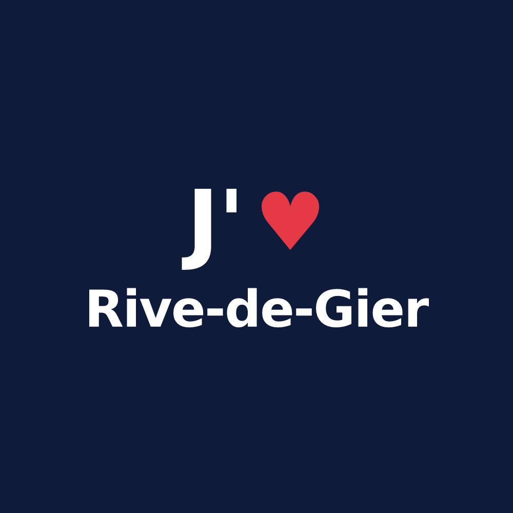 T-shirt personnalisé Rive-de-Gier — design J'aime Rive-de-Gier