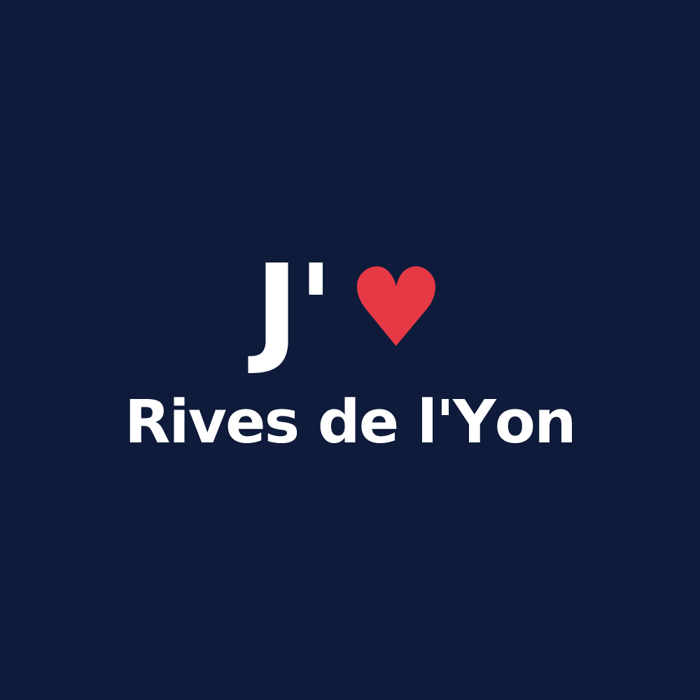 T-shirt personnalisé Rives de l'Yon — design J'aime Rives de l'Yon