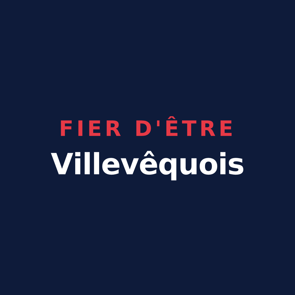 T-shirt « Fier d'être Villevêquois » — design pour Rives-du-Loir-en-Anjou