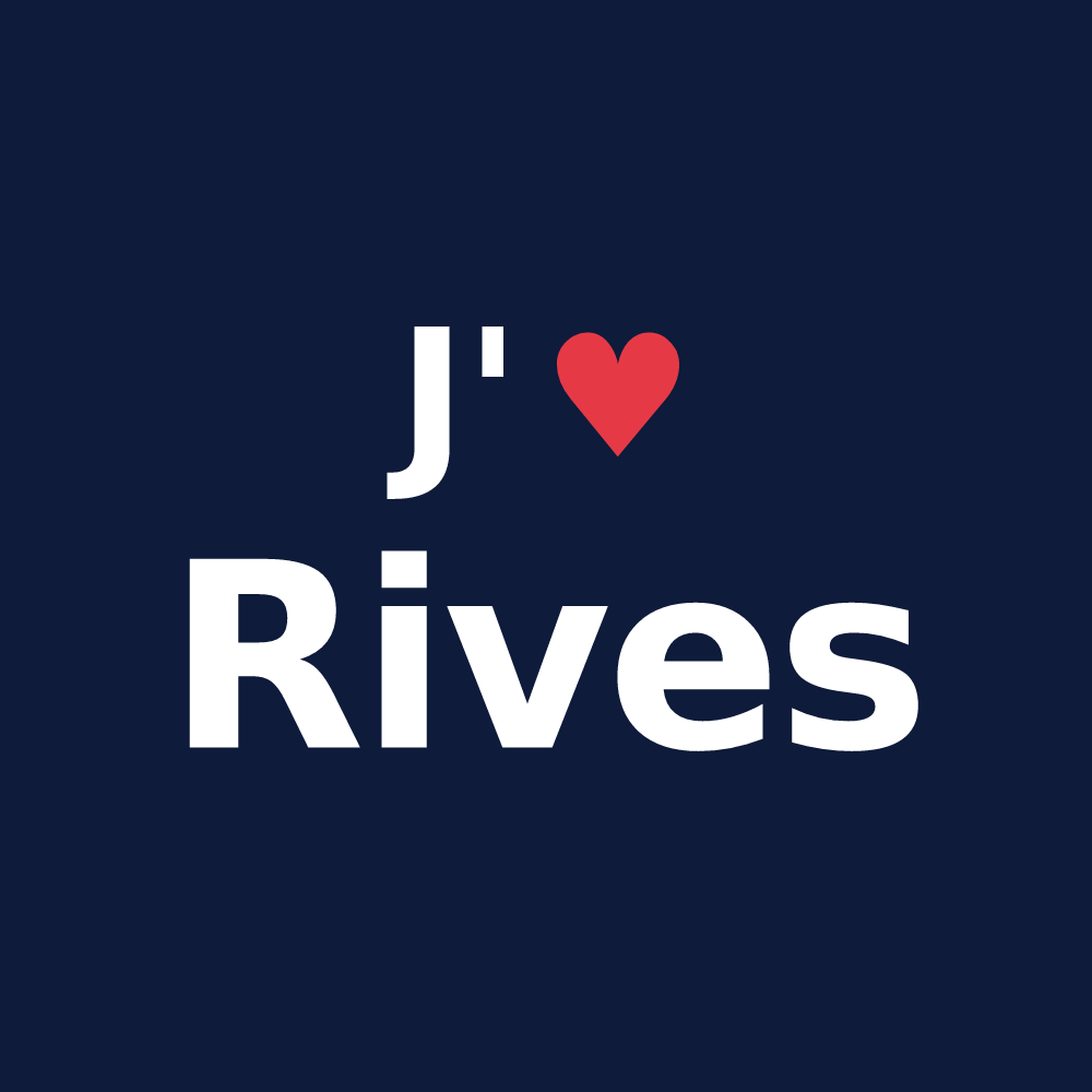 T-shirt personnalisé Rives — design J'aime Rives
