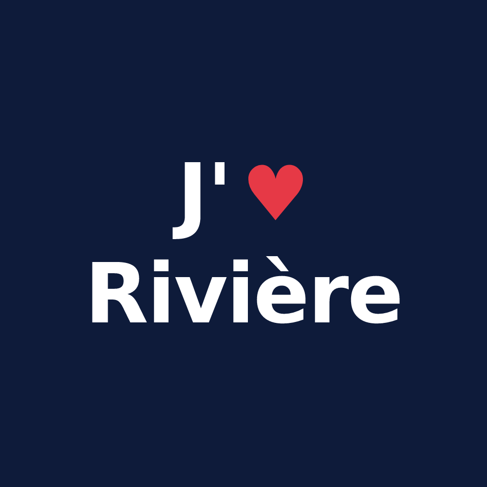 T-shirt personnalisé Rivière — design J'aime Rivière