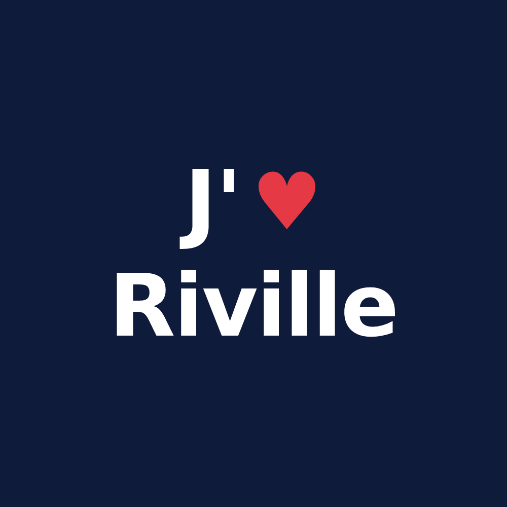 T-shirt personnalisé Riville — design « J'aime Riville » imprimé sur le t-shirt