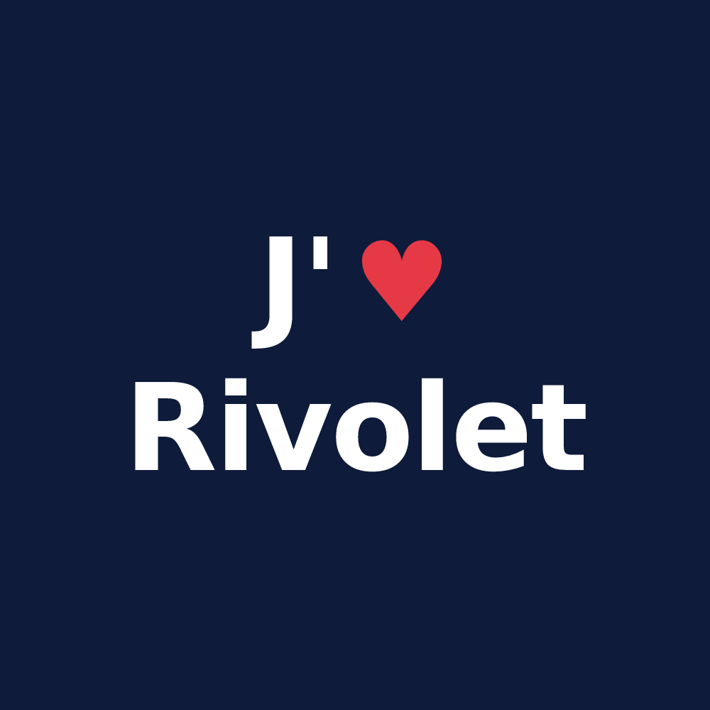 T-shirt personnalisé Rivolet — design J'aime Rivolet