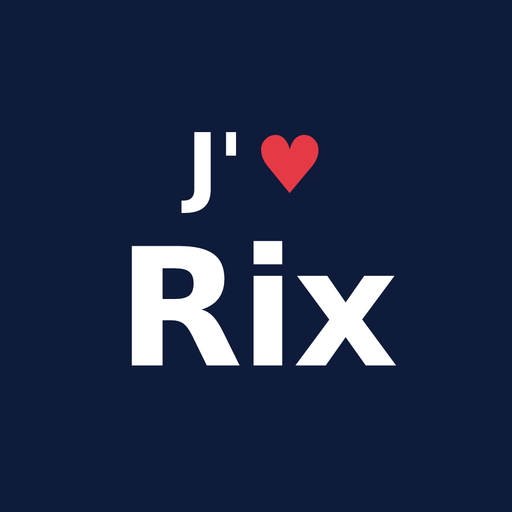 T-shirt personnalisé Rix — design J'aime Rix