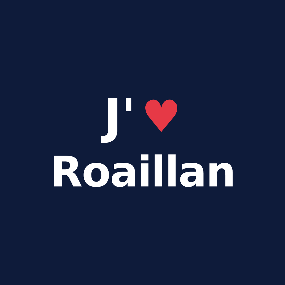 T-shirt personnalisé Roaillan — design J'aime Roaillan
