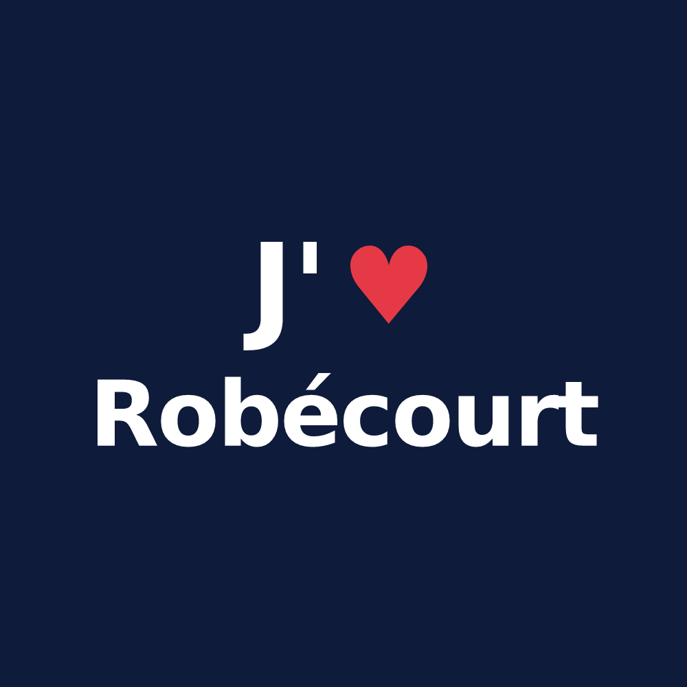 T-shirt personnalisé Robécourt — design J'aime Robécourt