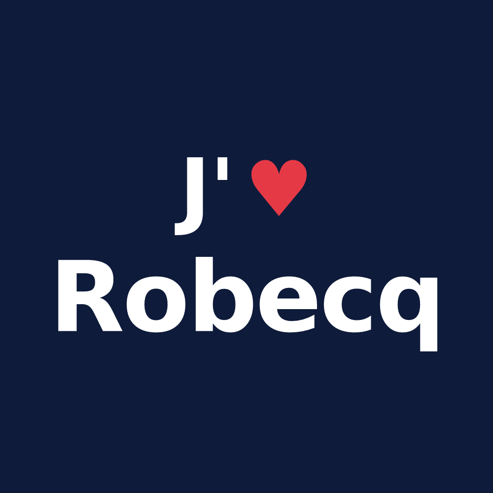 T-shirt personnalisé Robecq — design J'aime Robecq
