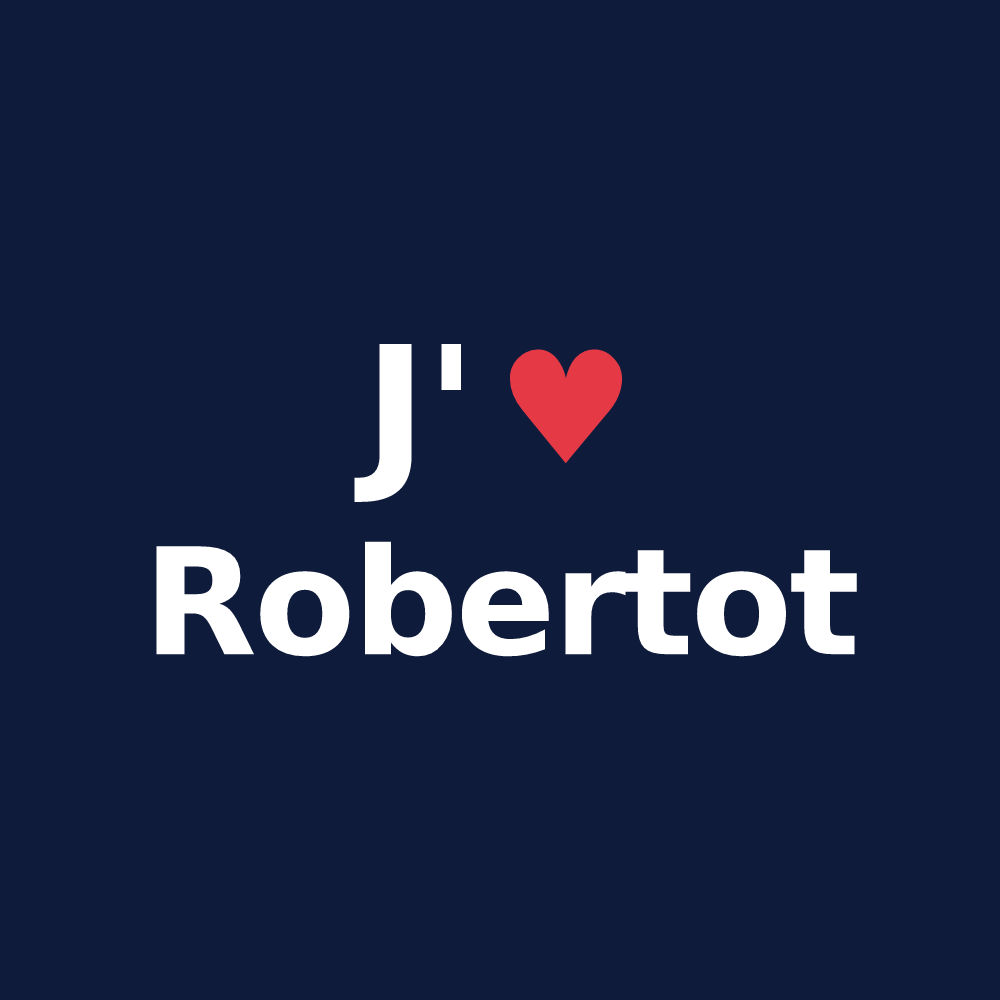 T-shirt personnalisé Robertot — design J'aime Robertot