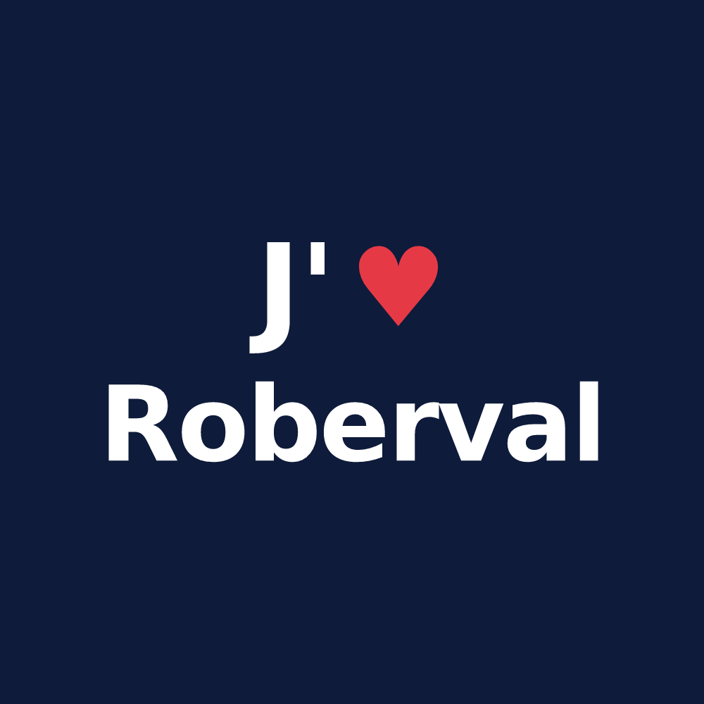 T-shirt personnalisé Roberval — design J'aime Roberval