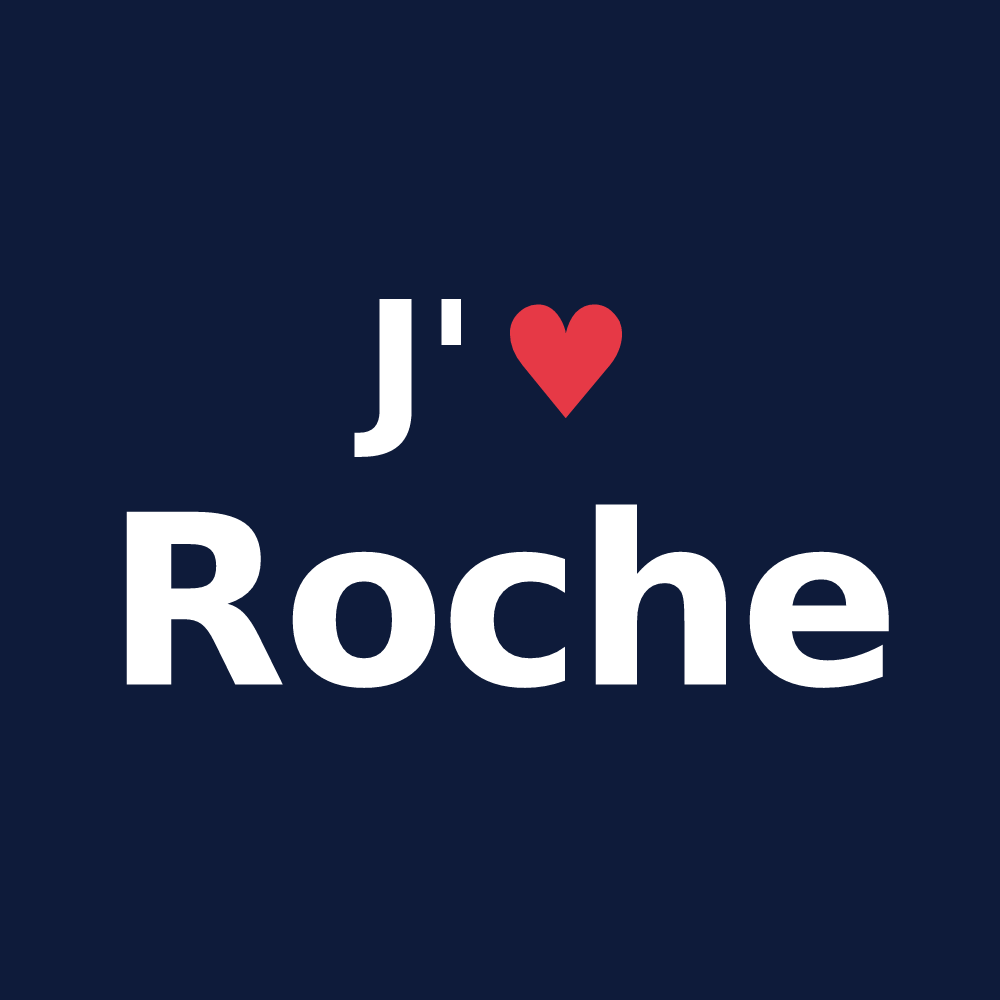 T-shirt personnalisé Roche — design J'aime Roche
