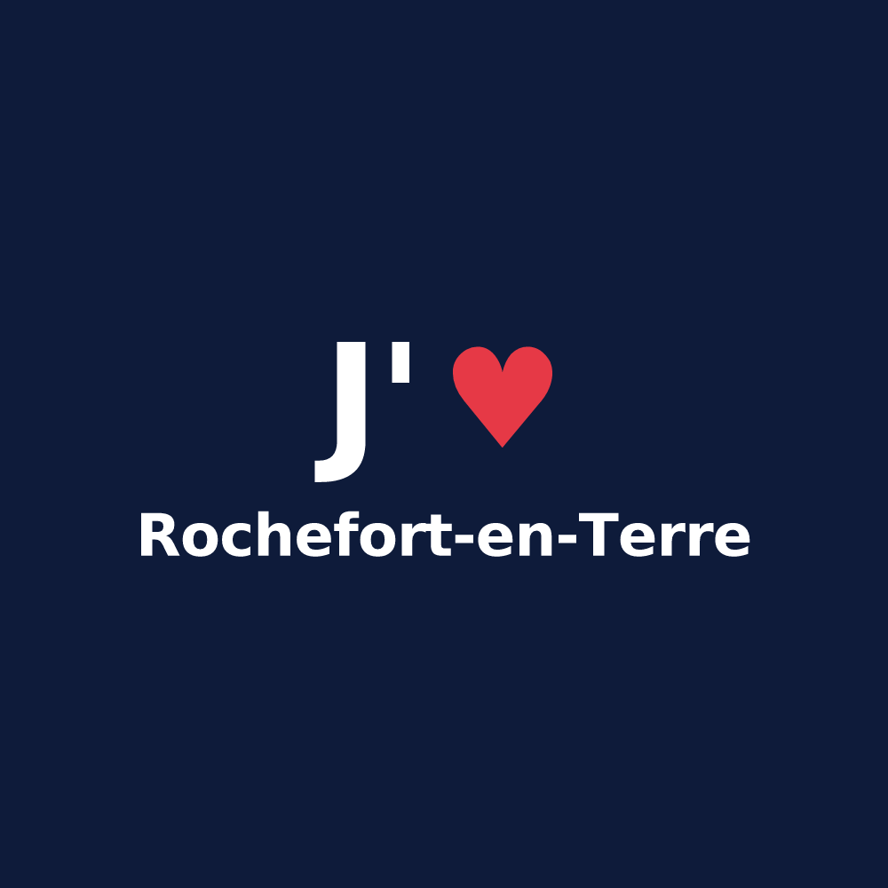 T-shirt personnalisé Rochefort-en-Terre — design J'aime Rochefort-en-Terre