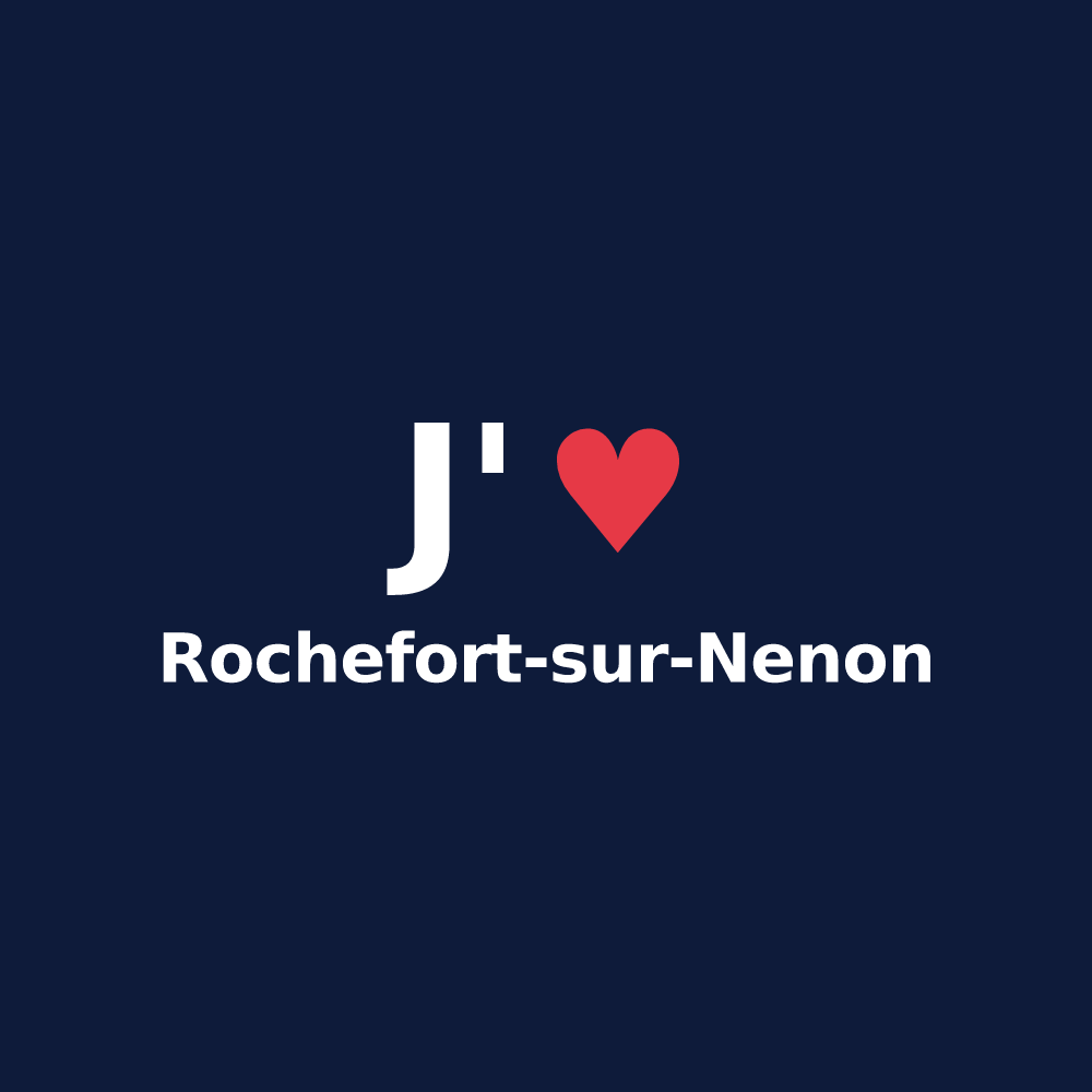T-shirt personnalisé Rochefort-sur-Nenon — design J'aime Rochefort-sur-Nenon