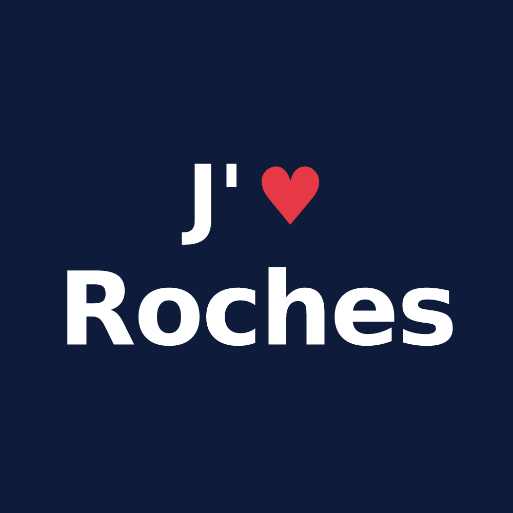 T-shirt personnalisé Roches — design J'aime Roches