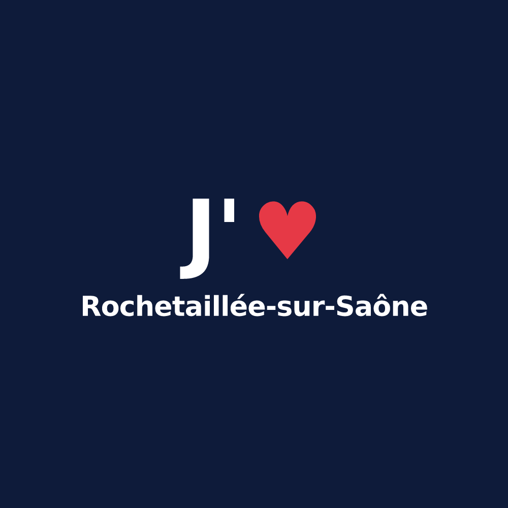T-shirt personnalisé Rochetaillée-sur-Saône — design J'aime Rochetaillée-sur-Saône