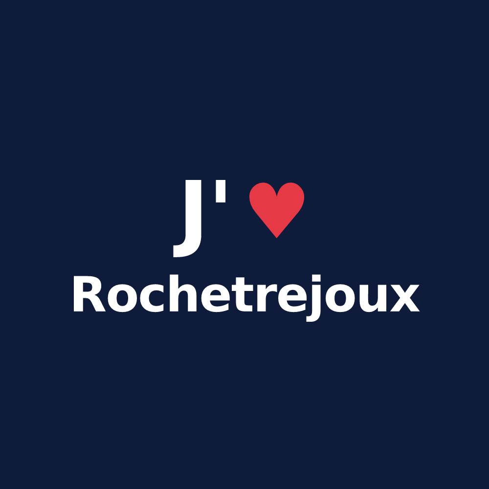T-shirt personnalisé Rochetrejoux — design J'aime Rochetrejoux