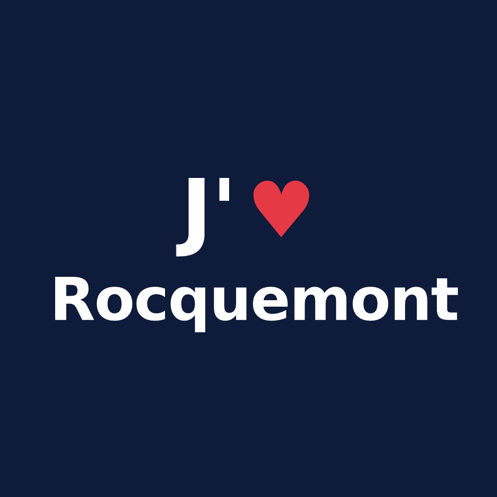 T-shirt personnalisé Rocquemont — design J'aime Rocquemont