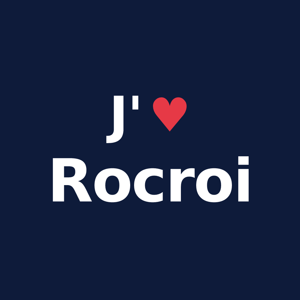 T-shirt personnalisé Rocroi — design J'aime Rocroi