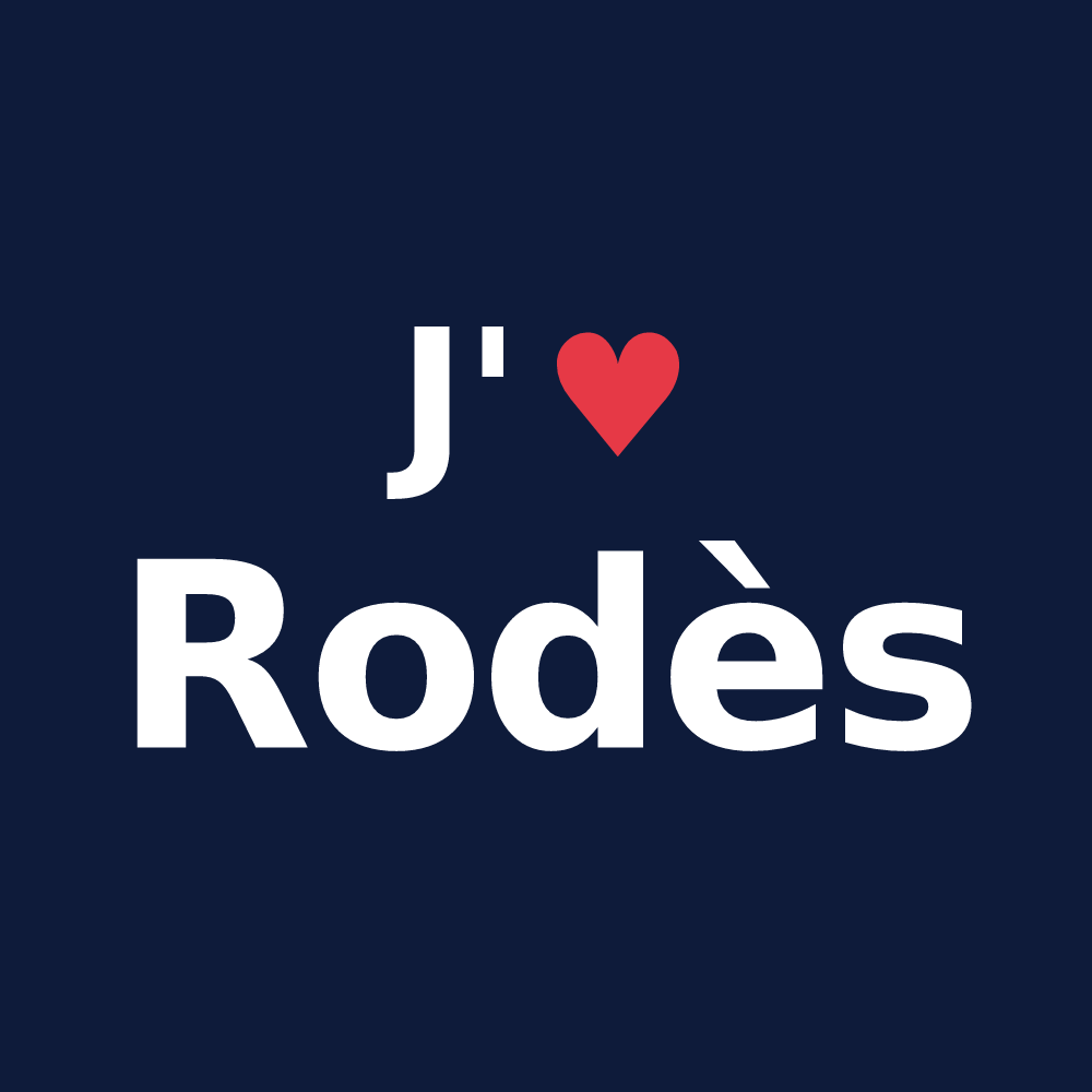 T-shirt personnalisé Rodès — design J'aime Rodès