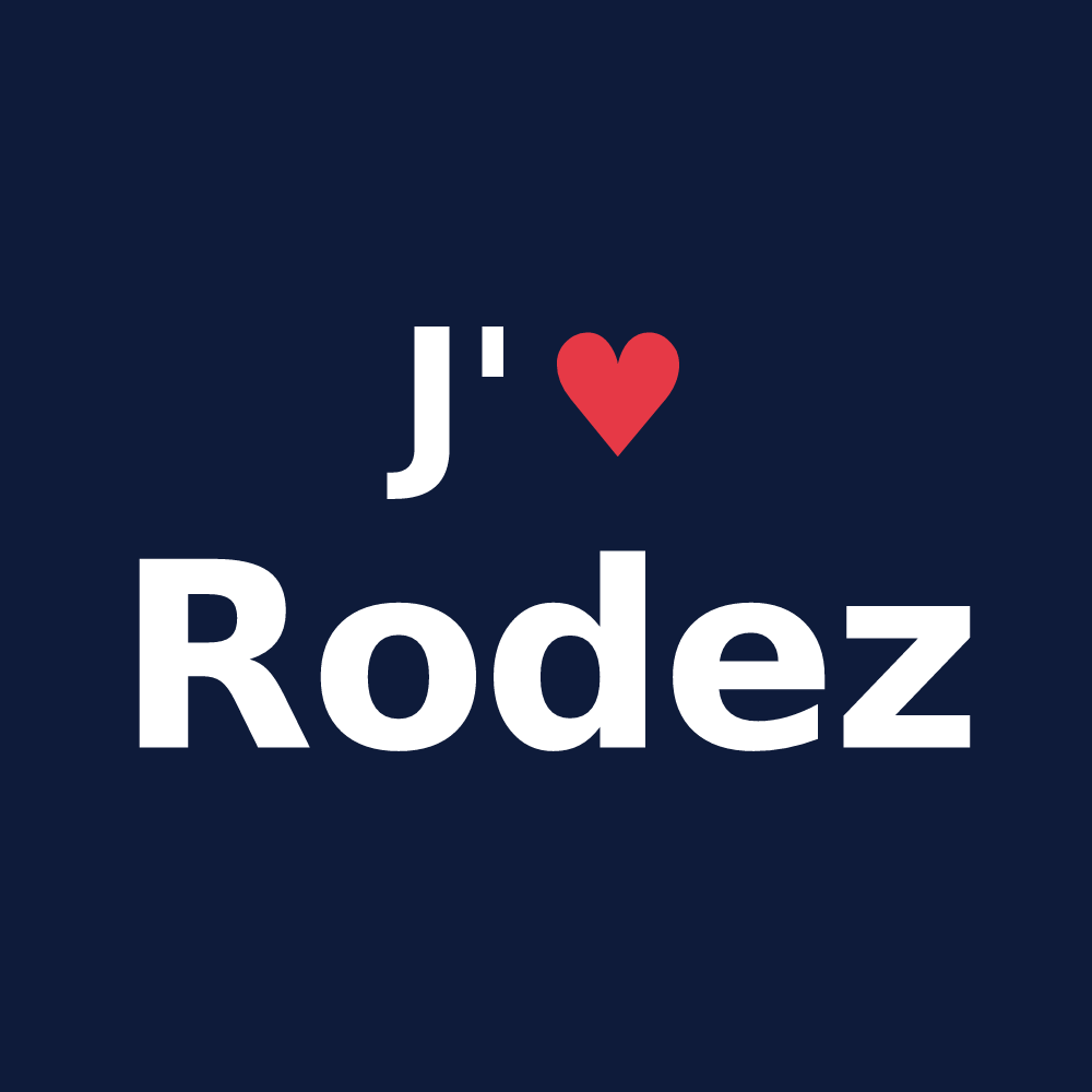 T-shirt personnalisé Rodez — design J'aime Rodez