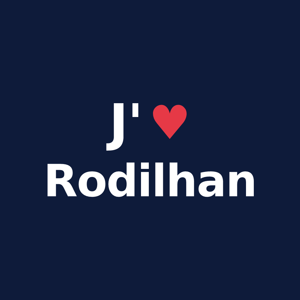 T-shirt personnalisé Rodilhan — design J'aime Rodilhan