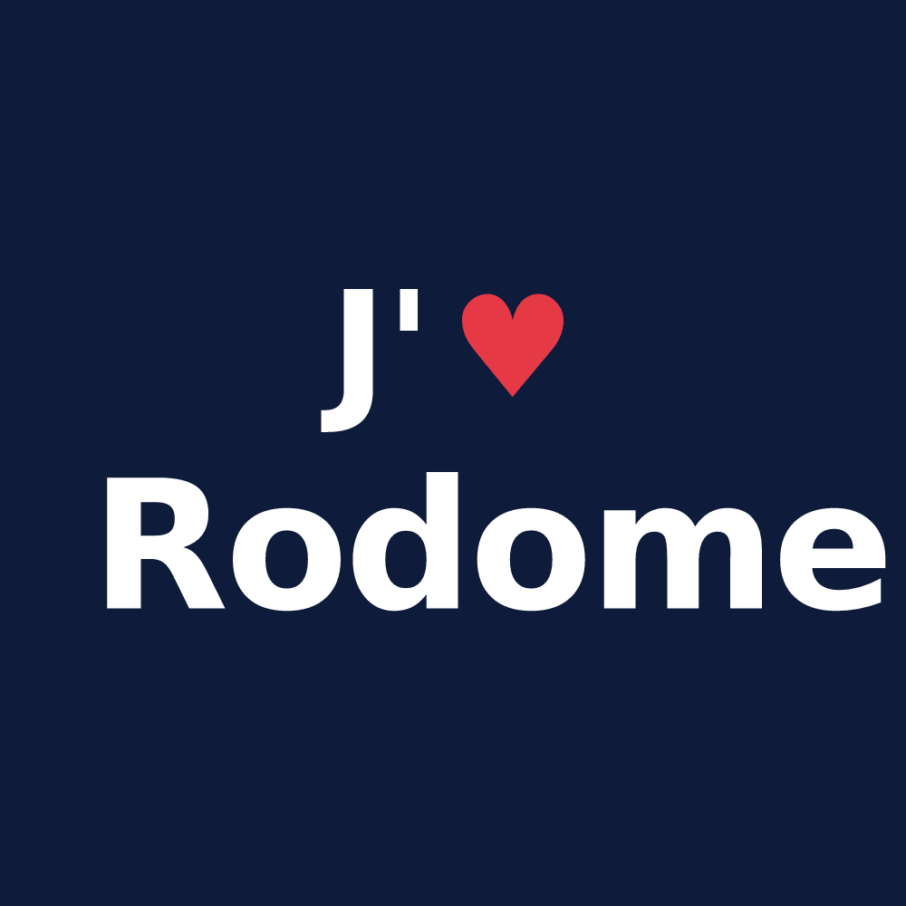 T-shirt personnalisé Rodome — design J'aime Rodome