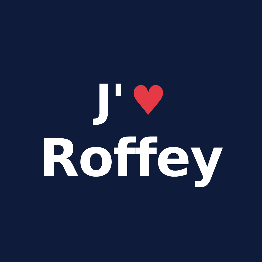 T-shirt personnalisé Roffey — design J'aime Roffey