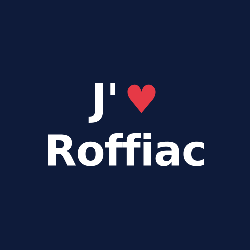 T-shirt personnalisé Roffiac — design J'aime Roffiac