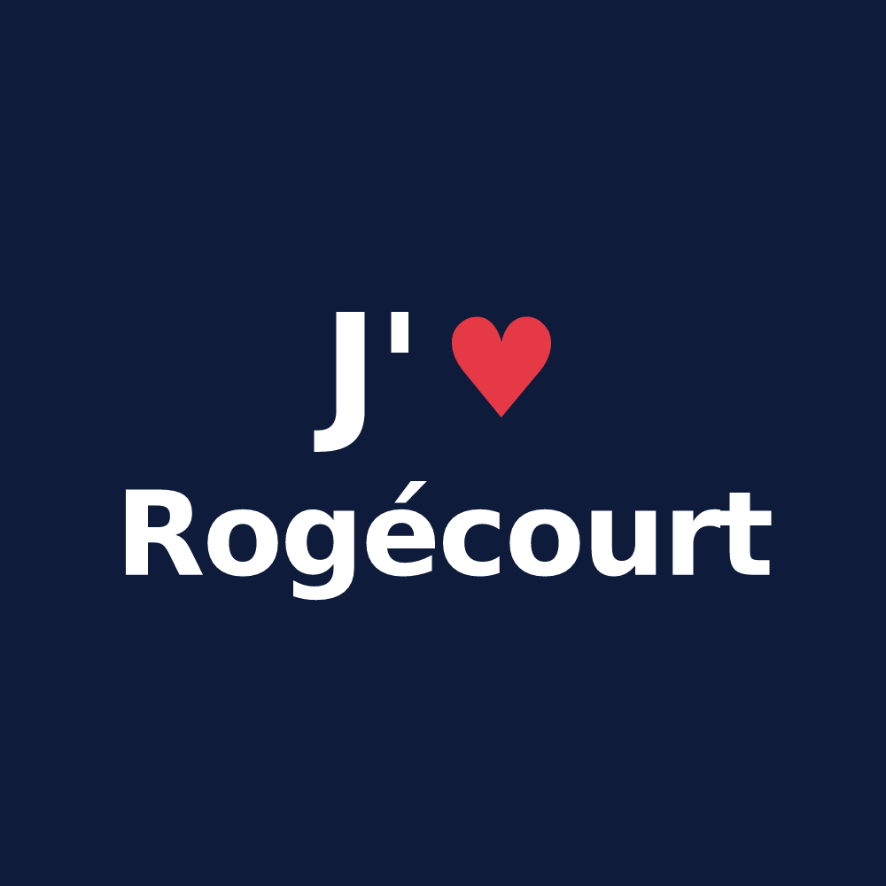 T-shirt personnalisé Rogécourt — design J'aime Rogécourt