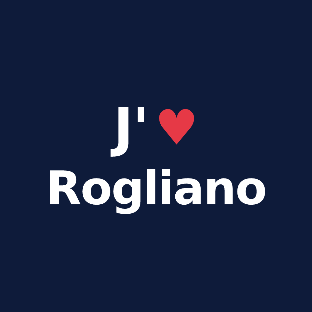 T-shirt personnalisé Rogliano — design J'aime Rogliano