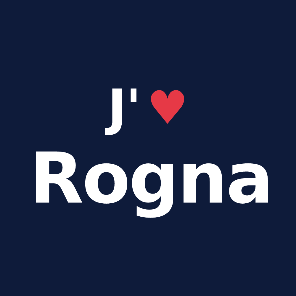 T-shirt personnalisé Rogna — design J'aime Rogna