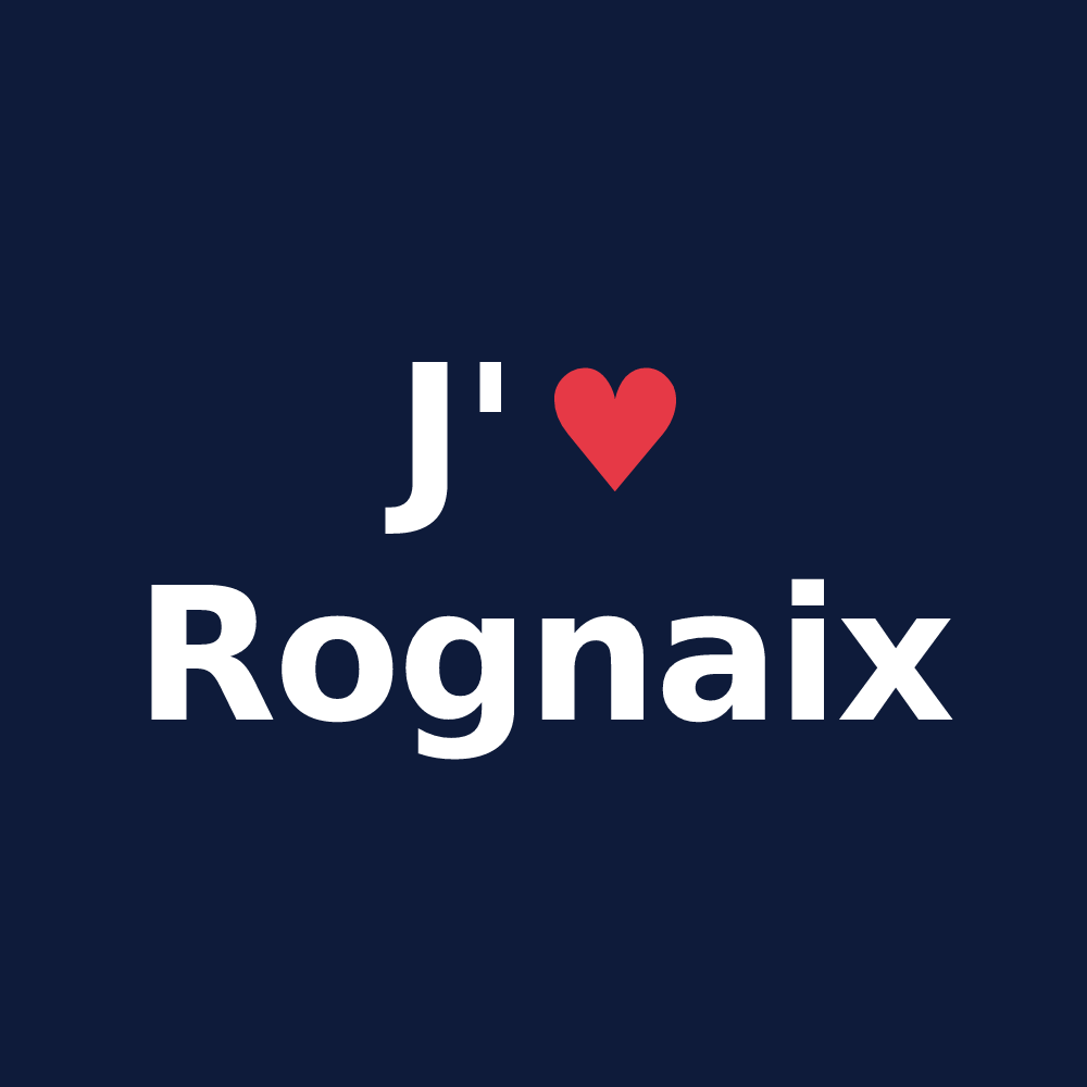 T-shirt personnalisé Rognaix — design J'aime Rognaix