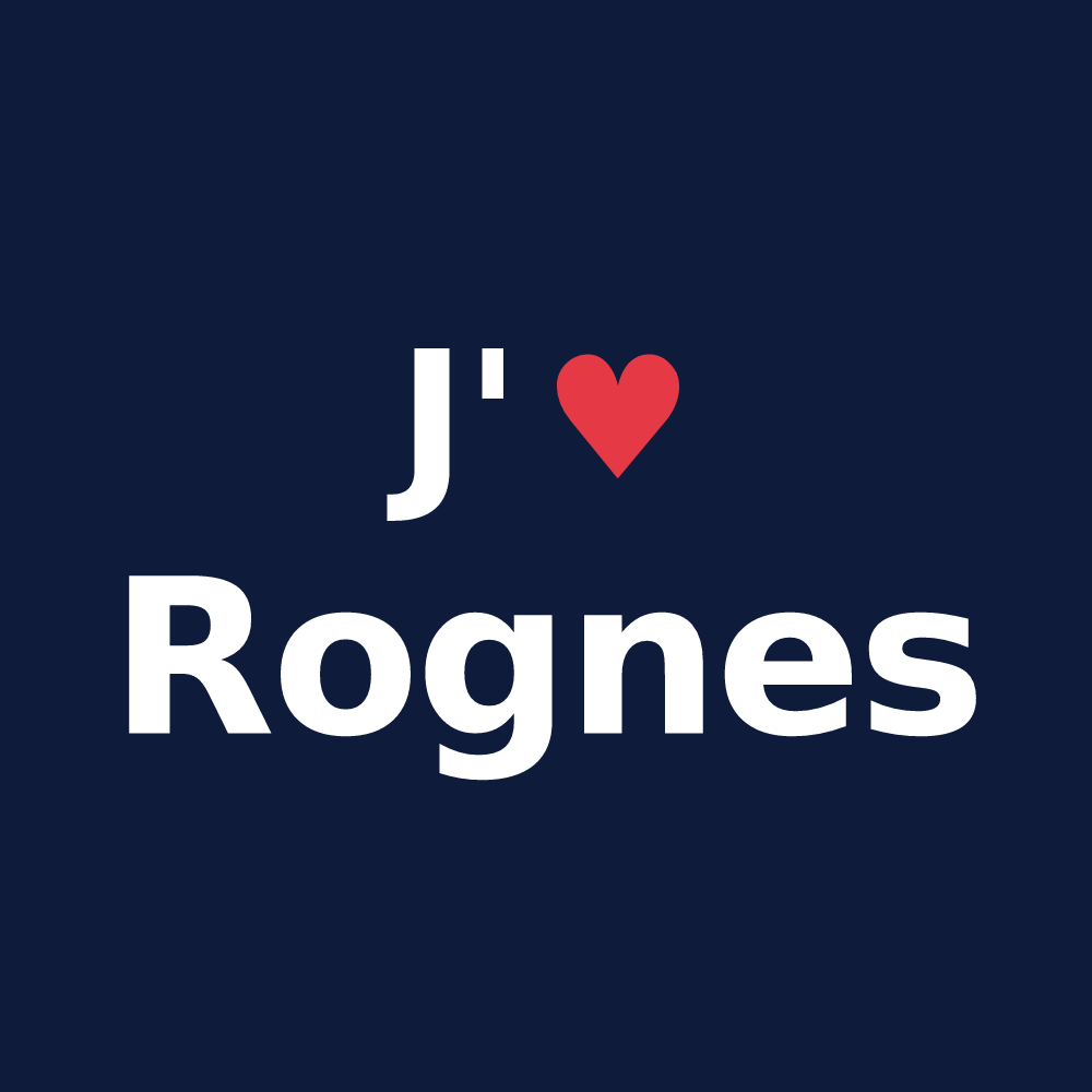 T-shirt personnalisé Rognes — design J'aime Rognes