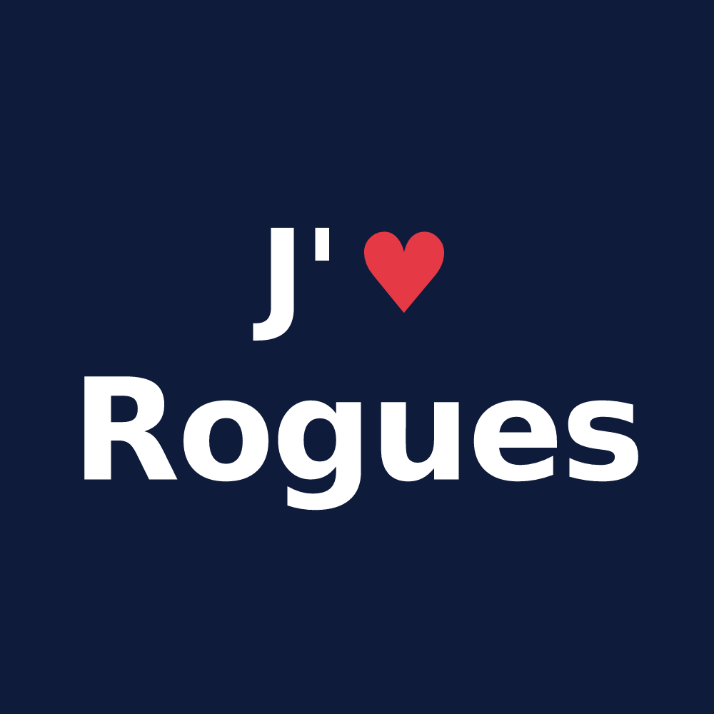 T-shirt personnalisé Rogues — design J'aime Rogues