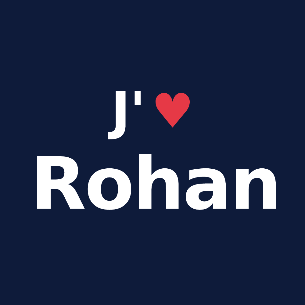T-shirt personnalisé Rohan — design J'aime Rohan