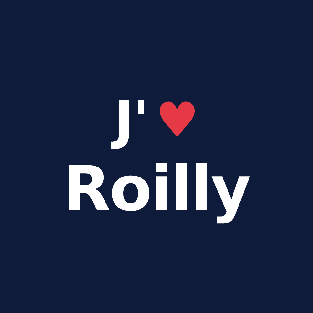 T-shirt personnalisé Roilly — design J'aime Roilly