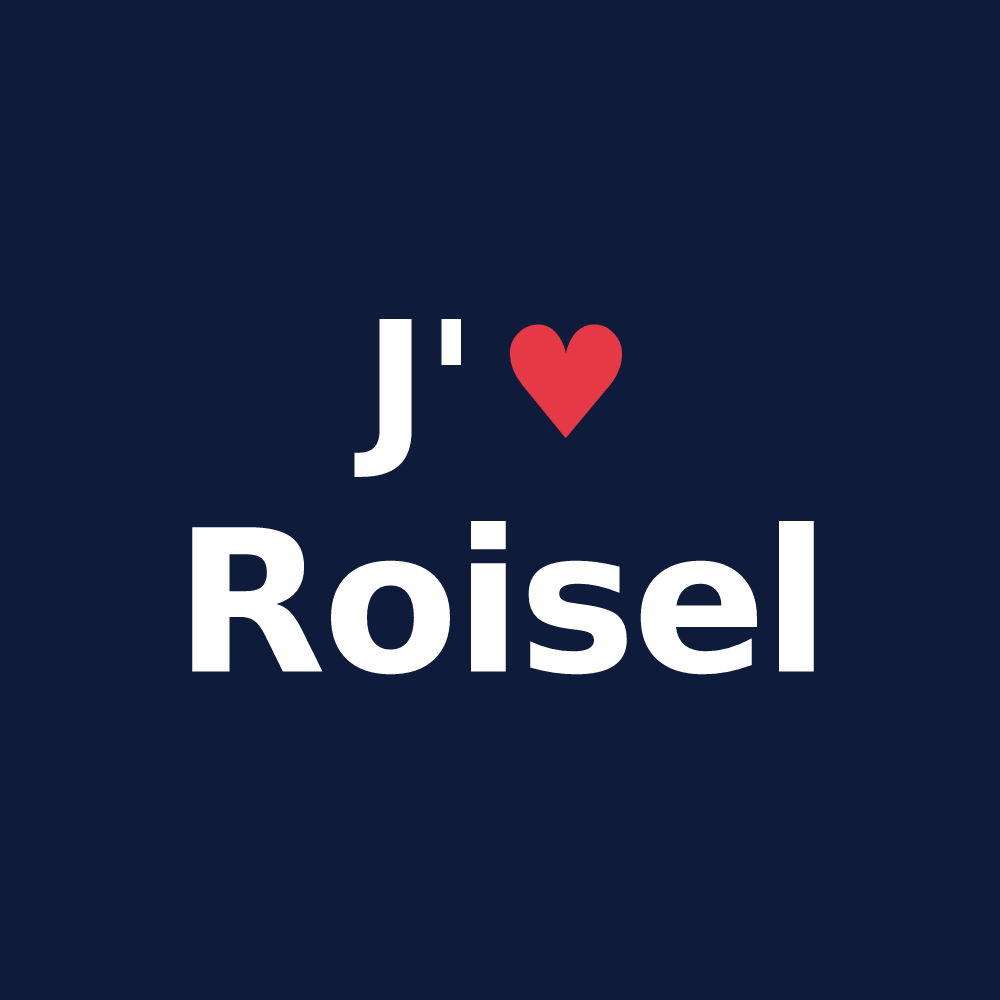 T-shirt personnalisé Roisel — design « J'aime Roisel » imprimé sur le t-shirt