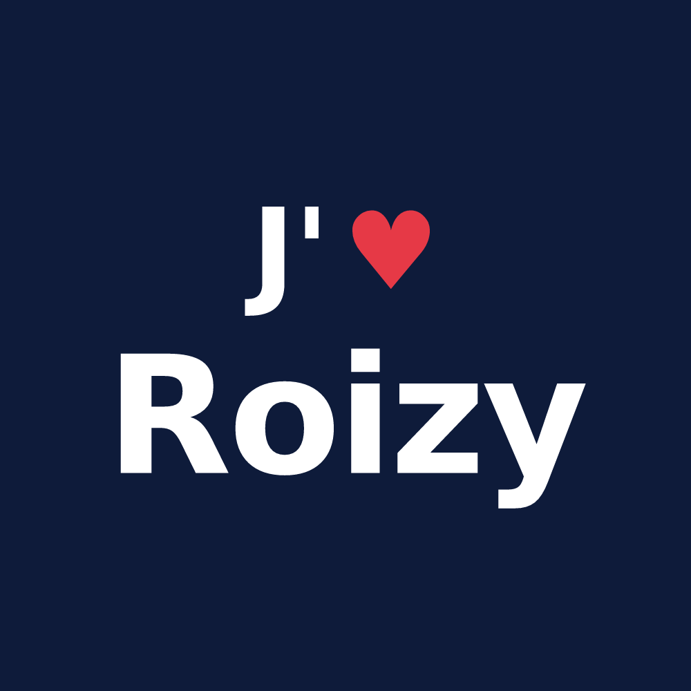 T-shirt personnalisé Roizy — design J'aime Roizy