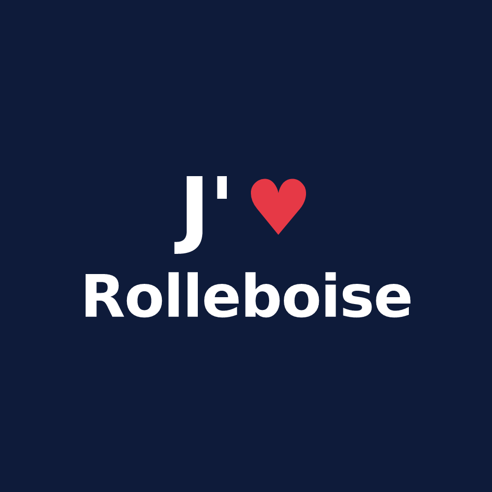 T-shirt personnalisé Rolleboise — design J'aime Rolleboise