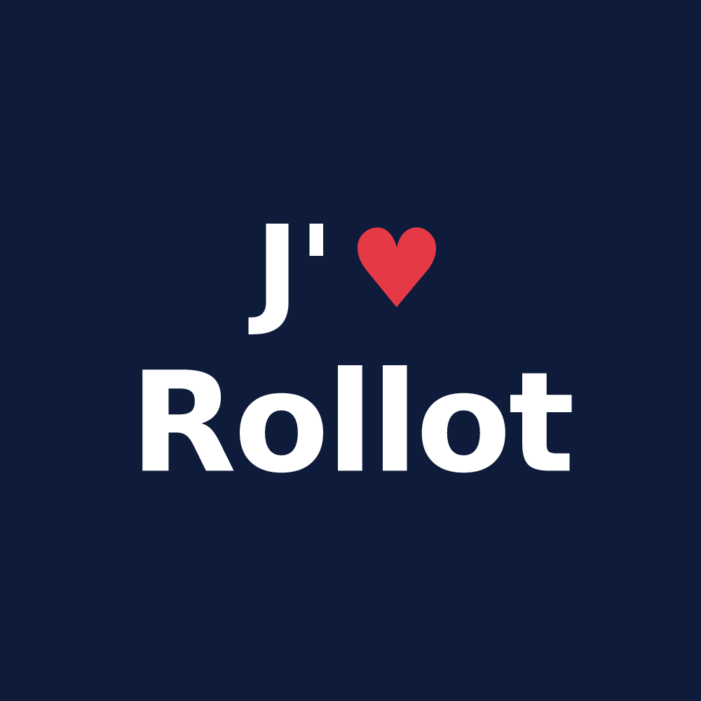 T-shirt personnalisé Rollot — design J'aime Rollot