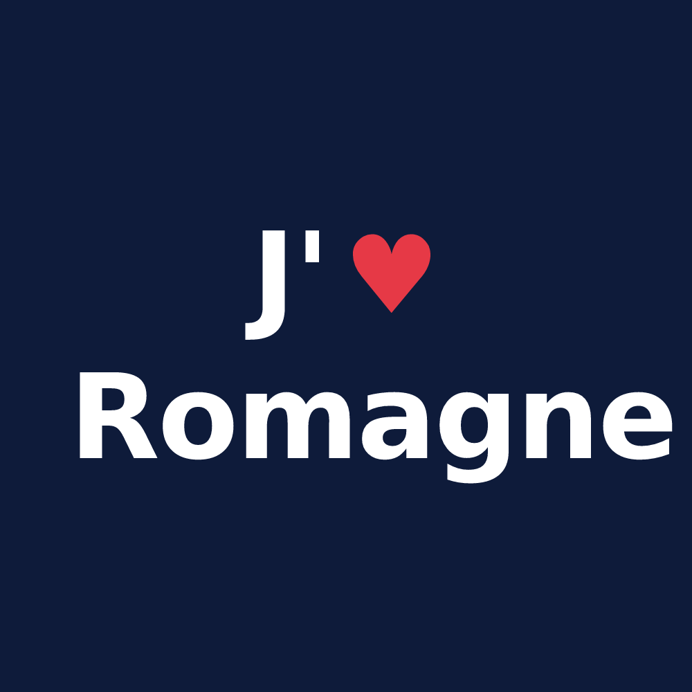 T-shirt personnalisé Romagne — design J'aime Romagne