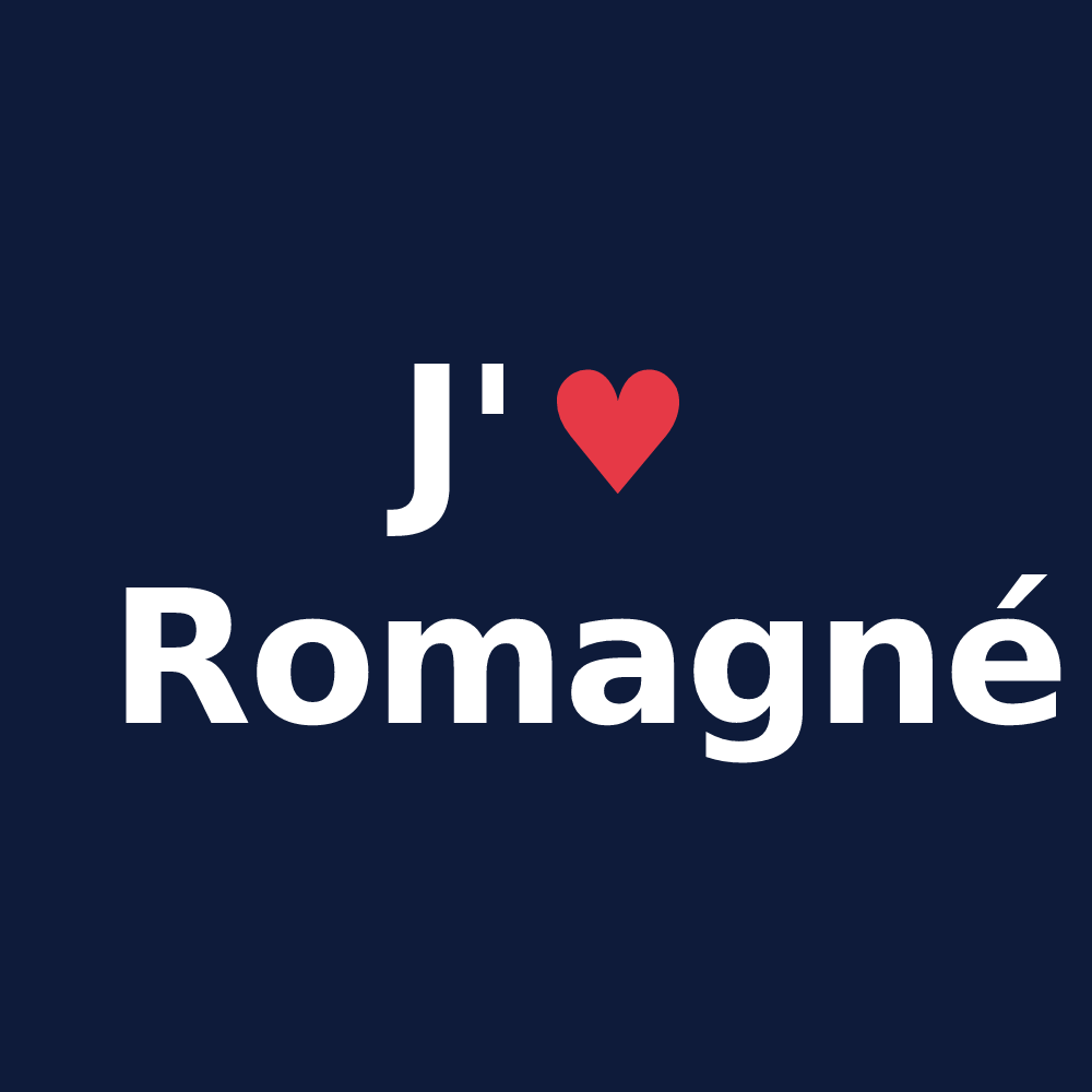 T-shirt personnalisé Romagné — design J'aime Romagné