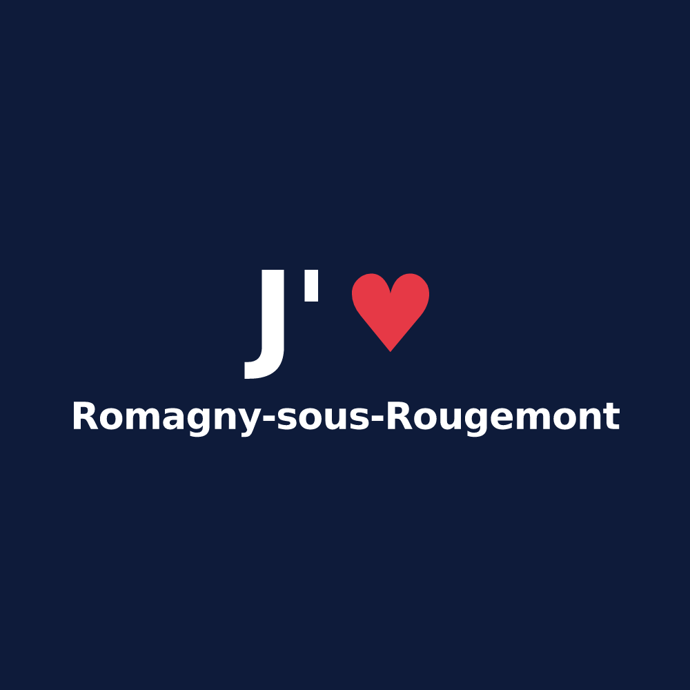 T-shirt personnalisé Romagny-sous-Rougemont — design J'aime Romagny-sous-Rougemont